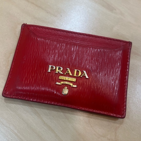 Prada Red Cardholder Wallet - Picture 9 of 11